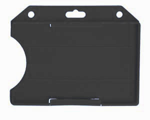 Black Rigid Open Face Card Holder