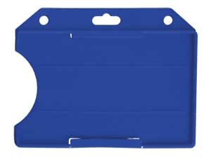 Blue Rigid Open Faced Card Holder