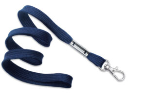 Navy Blue 16mm Microweave Lanyard with Trigger Snap