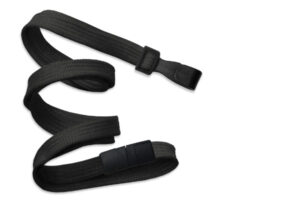 Black 10mm Flat Lanyard with Plastic Slide Hook