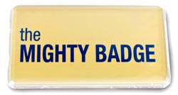 Large mighty badge silver