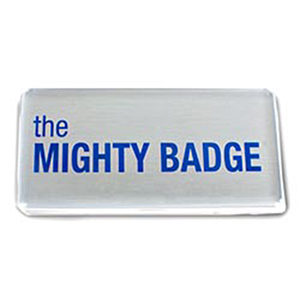 Large Mighty Badge Silver/Gold pk 10