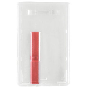 Red top Clear Badge Holder