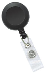 Black badge reel with reinforced strap