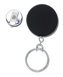 Heavy duty badge reel with chain cord and split ring