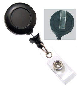 Black Swivel-Back No-Twist Badge Reel