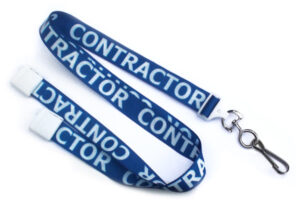 Blue Contrator lanyard