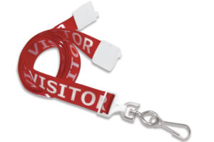 Red Visitor Lanyard