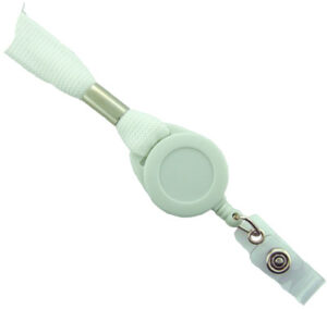 White Lanyard/badge reel combo