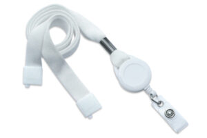 White Lanyard/Badge reel combo