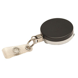 Heavy-Duty Black/Chrome Badge Reel (100Pk) 2120-3305