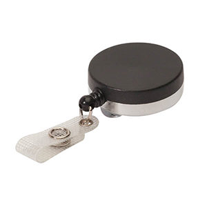 Heavy-Duty Black/Chrome Badge Reel (100Pk) 2120-3300