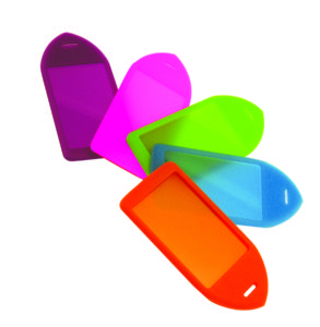 neon luggae tags