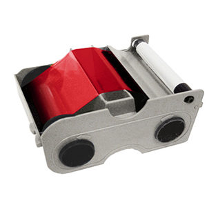 Fargo C50 Red Mono Ribbon with Cleaning Roller (1000 image) 45105