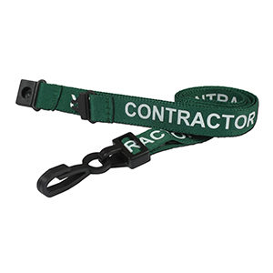 "CONTRACTOR" Lanyard (Green) AC222-CR-GR 100Pk