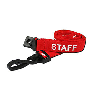 "STAFF" Lanyards (100Pk) AC222-SF-RD