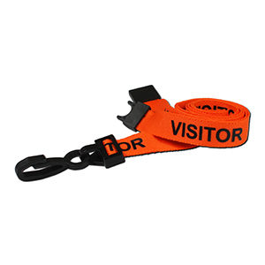 "VISITOR" Lanyard (Orange) AC222-VR-OR 100Pk